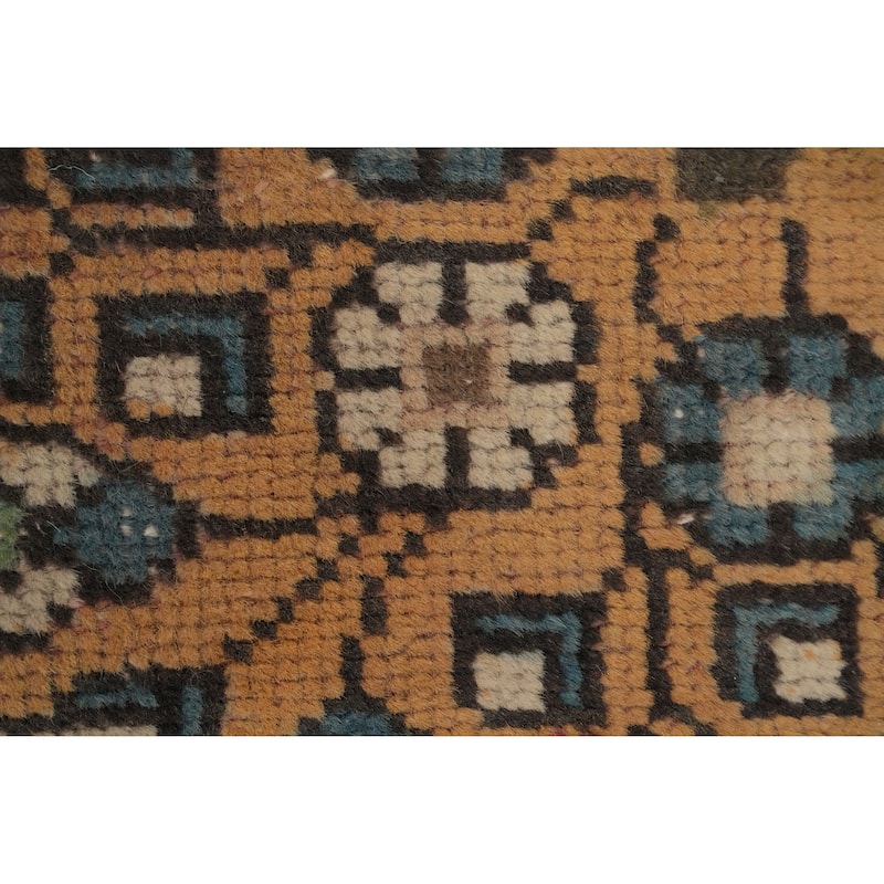 Hand Knotted Oriental 100% Wool Carpet Traditional Floral Oranges & Rust Tabriz Area Rug - 9' 1'' X 6' 3''