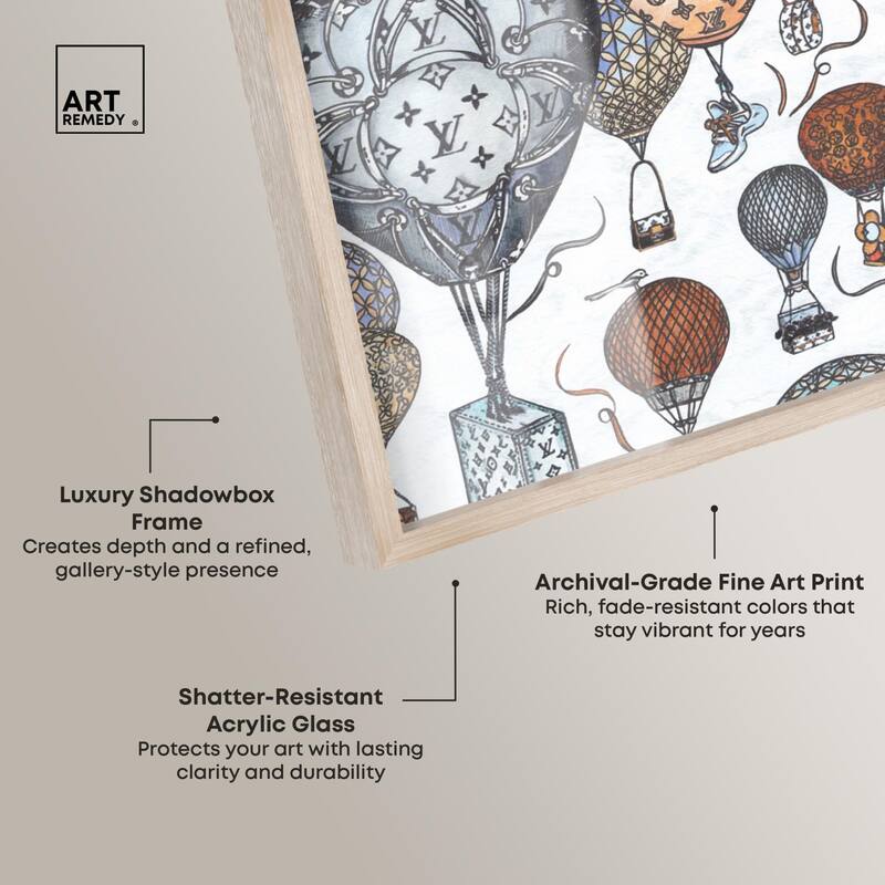Doll Memories - Fashion Balloons Shadowbox by Art Remedy