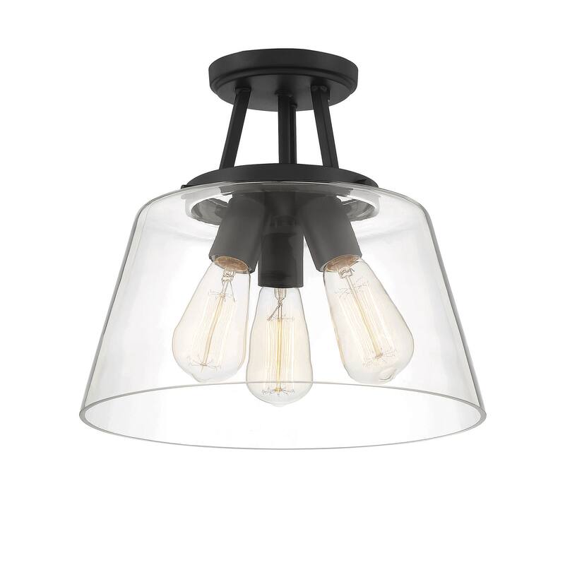 Savoy House Calhoun 3 Light 13" Wide Semi-Flush Ceiling Fixture