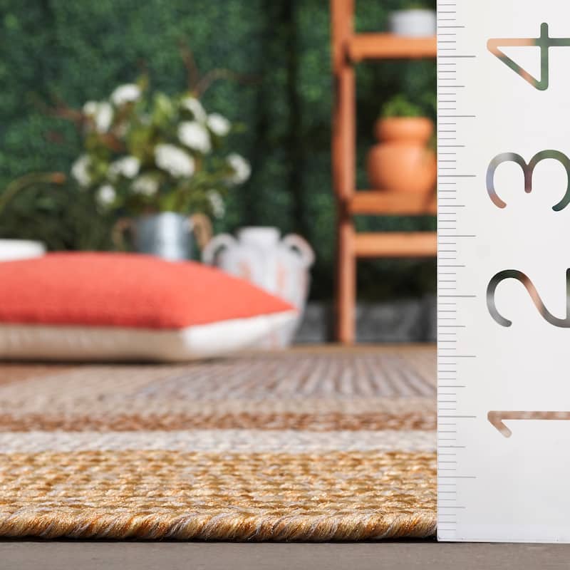 SAFAVIEH Handmade Braided Ecenur Indoor/Outdoor Machine Washable Rug