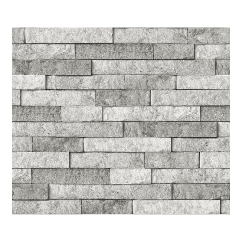 Brewster Grey Stone Peel & Stick Backsplash