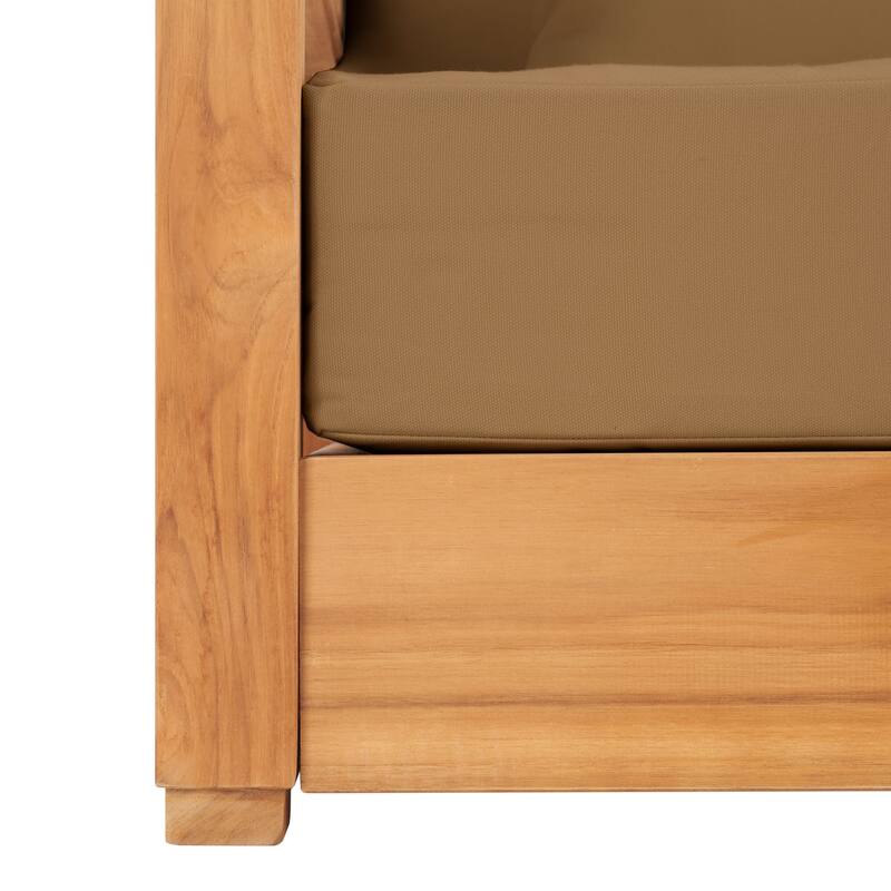 SAFAVIEH Couture Montford Brazilian Teak 3-Seat Bench - 77"W x 36"D x 27"H