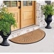 preview thumbnail 6 of 16, A1HC Sunburst Half Moon Tapered Edge Rubber Coir Doormat Outdoor Mat
