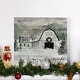 preview thumbnail 8 of 8, Merry and Bright Barn-Premium Gallery Wrapped Canvas - Ready to Hang