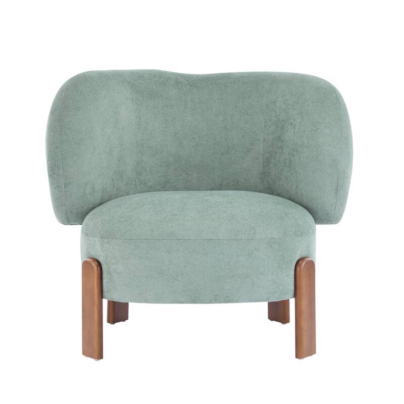 Roomfitters Modern Wingback Armchair with Curved Backrest, Upholstered Accent Seating for Living Room Comfort