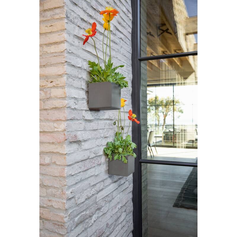 Geo Series Hanging Cube Plastic Planter