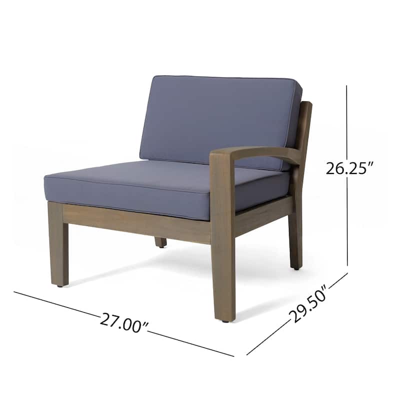 L Shape 3pcs Acacia Sectional Patio Sofa Set