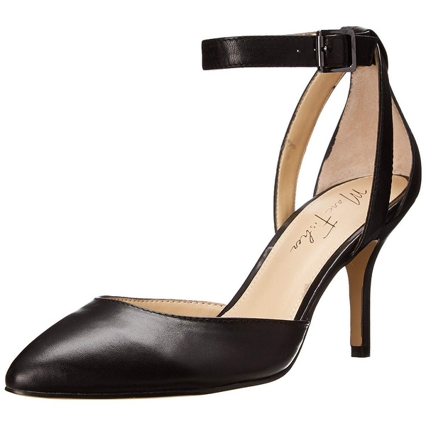 Marc Fisher Womens HIEN Leather Pointed Toe Ankle Strap D-orsay Pumps