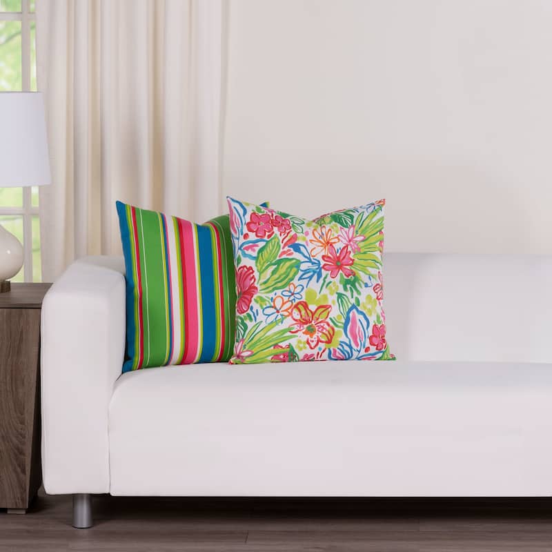 Sis Covers Palm Island Indoor/ Outdoor Throw Pillow