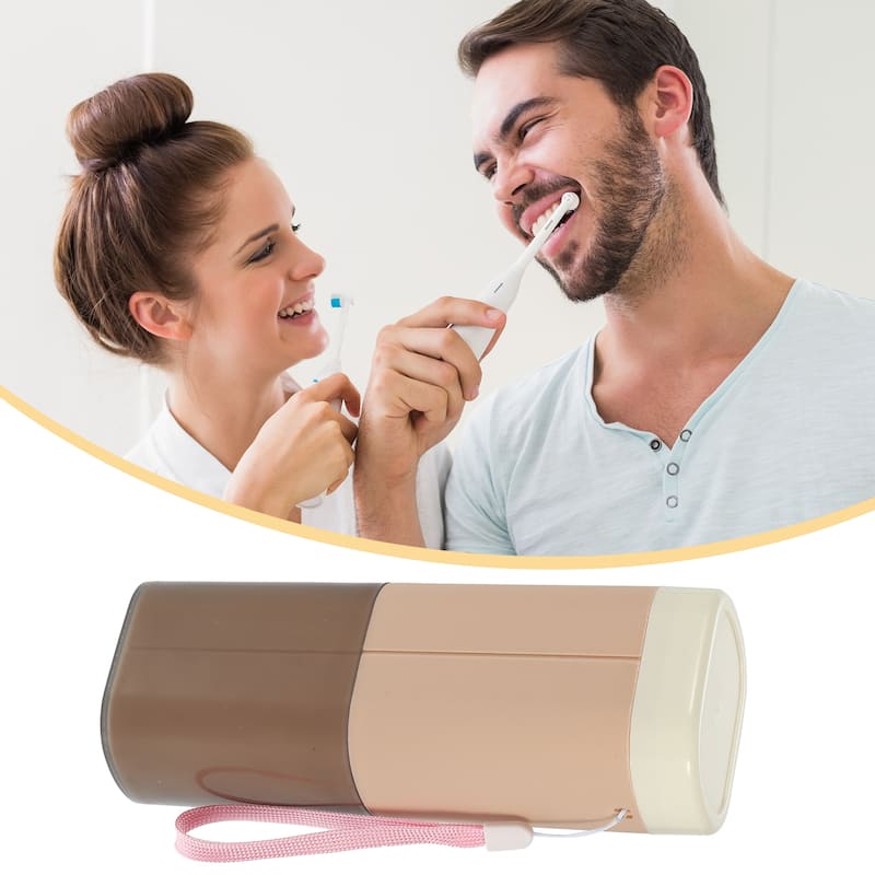 Large Capacity Toothbrush Case with Cup PP PE 7.87"x3.07"x2.28"