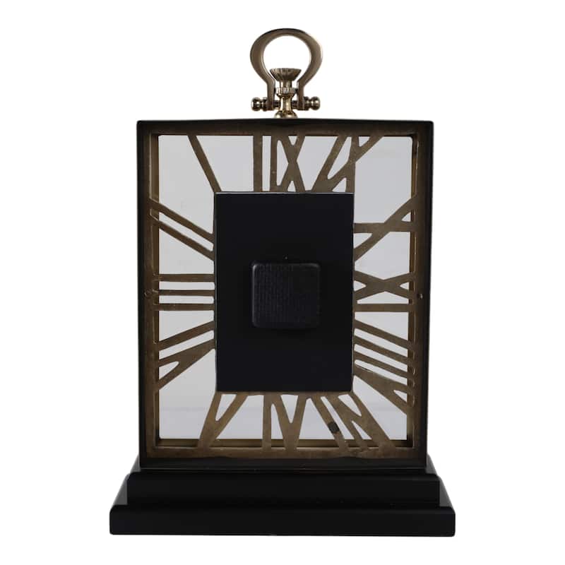 Decorative Aluminum Desk Clock with Glass Face - 9" - 17.0"