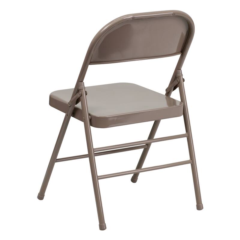 4 Pack Triple Braced & Double Hinged Metal Folding Chair