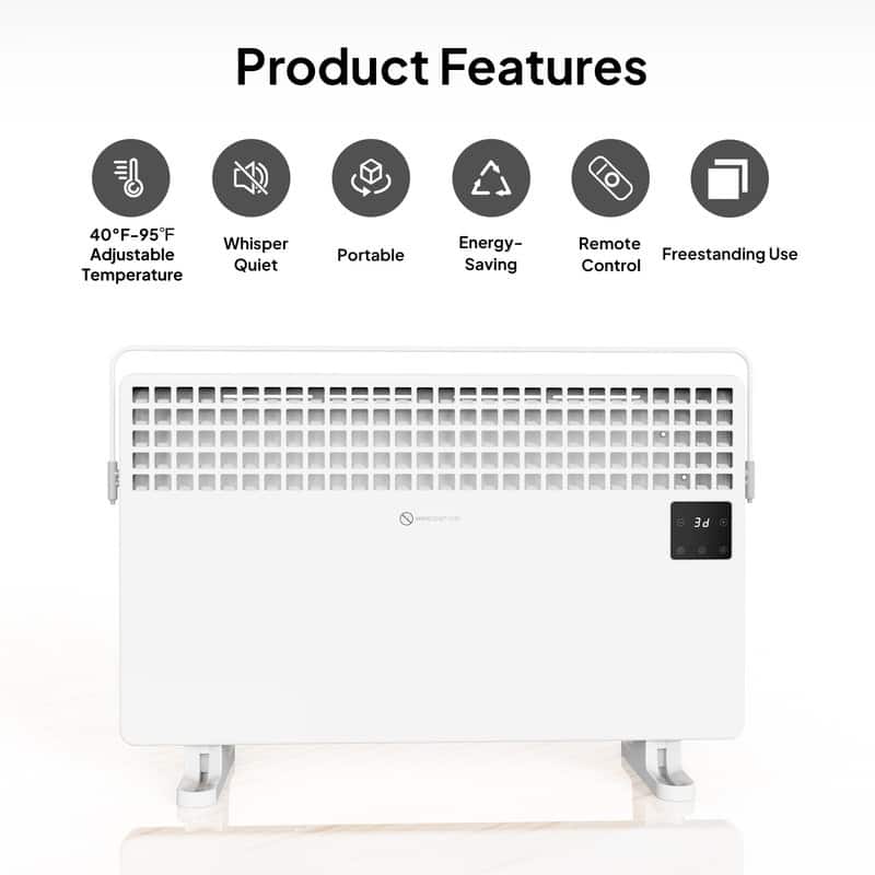 1500-Watt Convection Electric Space Heater Electric Panel Heater