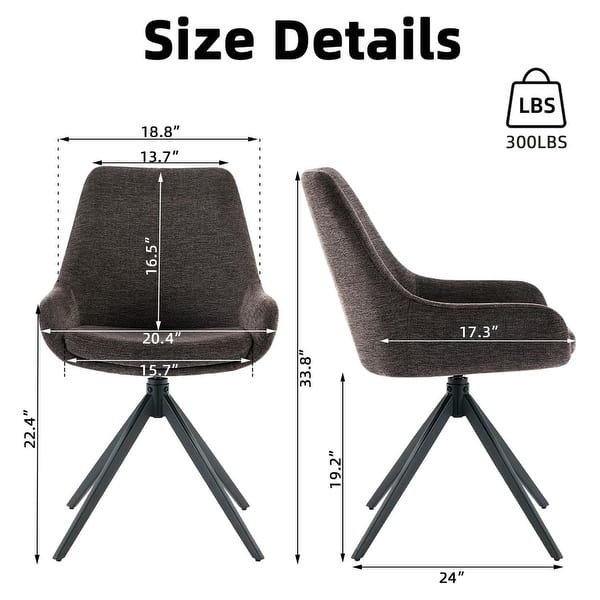 dimension image slide 0 of 4, Swivel Dining Chairs set of 2/4,Mid Century Modern Dining Room Chairs