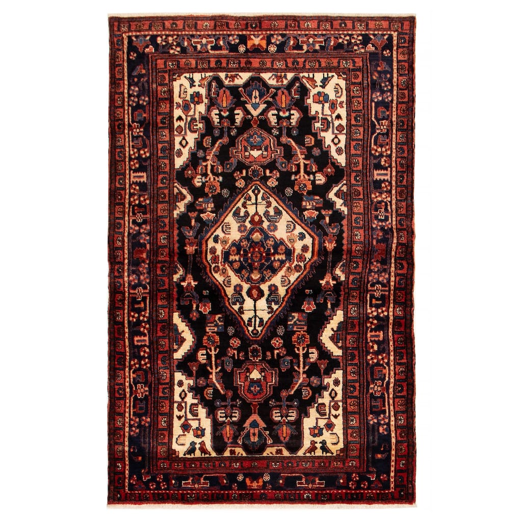 Anatolian Vintage Navy Rug 4'11" x 7'10" - 4'11 x 7'10