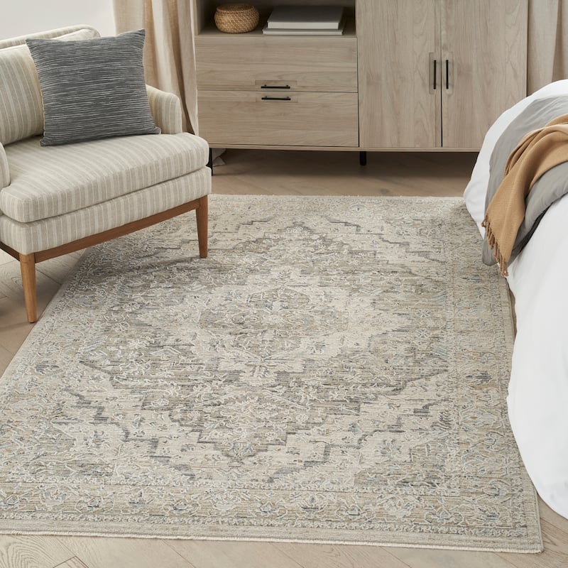 Nourison Nyle Boho Vintage Ivory Taupe Area Rug