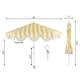 preview thumbnail 127 of 157, 9ft Tassel Patio Umbrella Auto-Tilt, Crank , by JONATHAN Y
