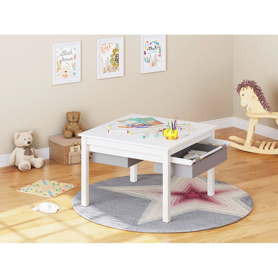 UTEX-2 in 1 Kids Activity Lego Table with Storage and Drawes - On Sale -  Bed Bath & Beyond - 32622702
