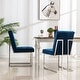 preview thumbnail 2 of 14, Home Beyond Velvet Upholstered Dining Side Chairs Set of 2, Navy Blue