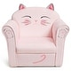 preview thumbnail 4 of 59, Costway Kids Cat/Astronaut/Lion/Synthetic Fake Animal/Elephant Sofa - 20’’ X 15’’ X 17’’ Pink
