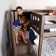 preview thumbnail 26 of 42, Max and Lily Twin over Twin Low Bunk Bed with Staircase