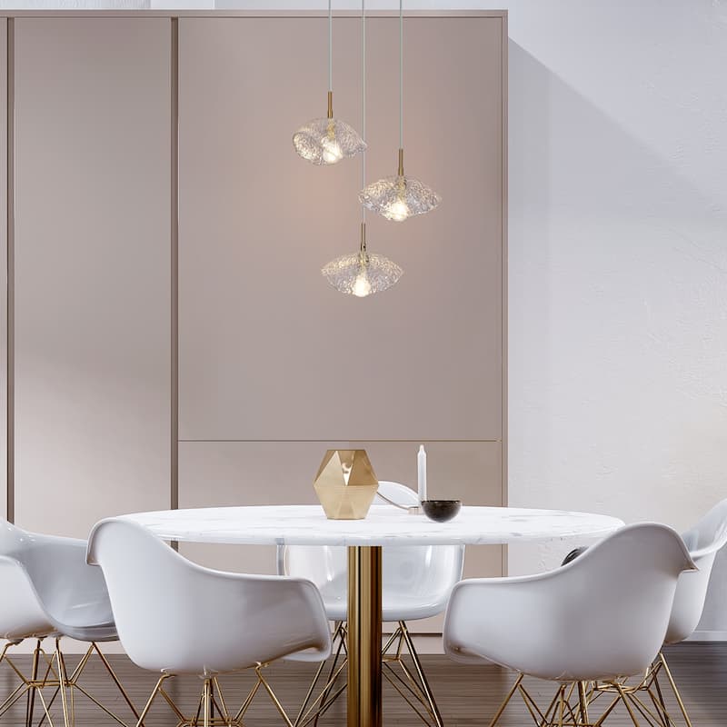 Modern 3-Light Cluster Chandelier Pendant Lighting for Kitchen Island Bedroom - Gold