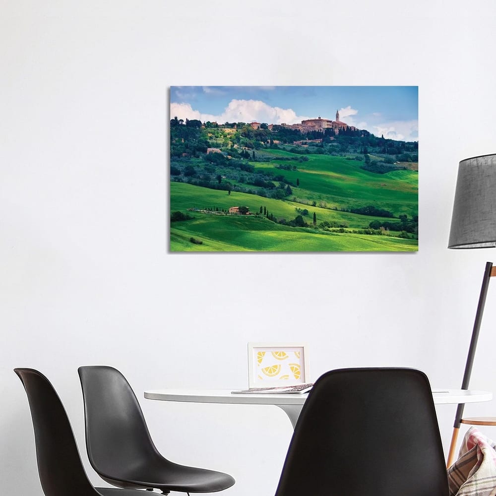 iCanvas "View Of The Town Pienza In A Tuscan Countryside, Italy" by George Oze Canvas Print