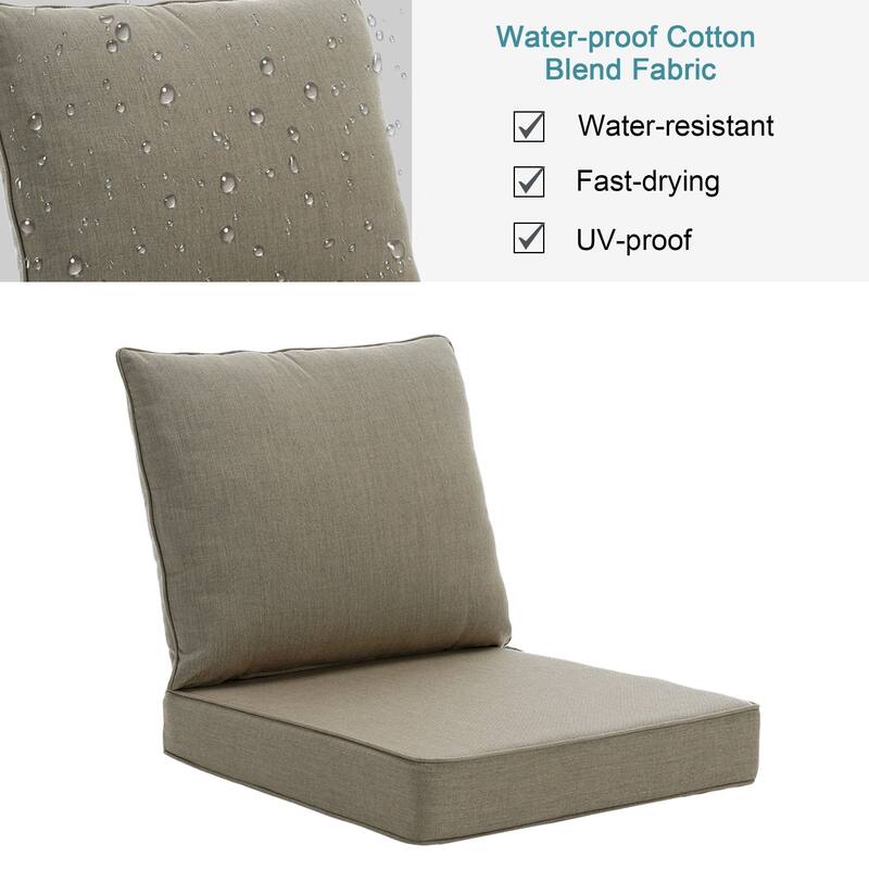 24"x23" Deep Seat Sunbrella Thick Cushion For Outdoor Club Chair,Rocking Chair