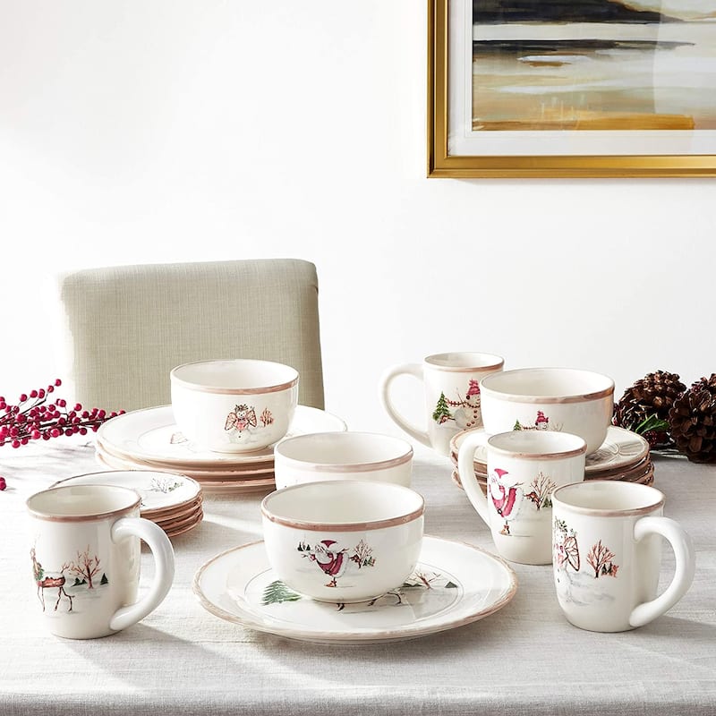 American Atelier Christmas 20-piece Dinner Set