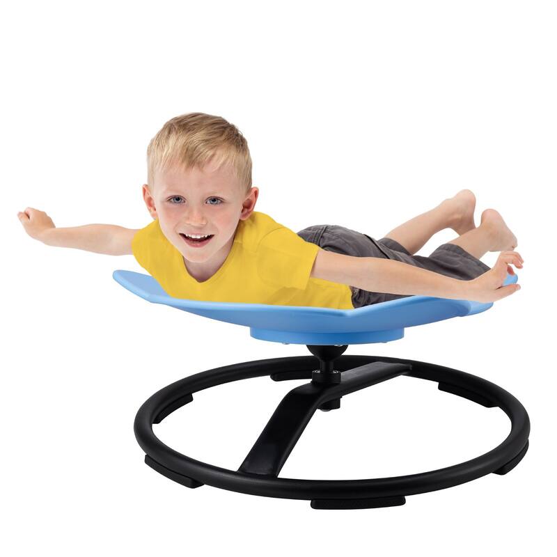 Elephant Shape Plastic Kids Swivel Toy Chair with Non-Slip Metal Base Ideal Gift for Birthday or Christmas - Blue