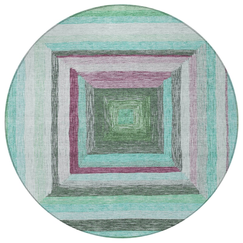 HomeRoots Geometric Transitional Rectangle Outdoor Rug