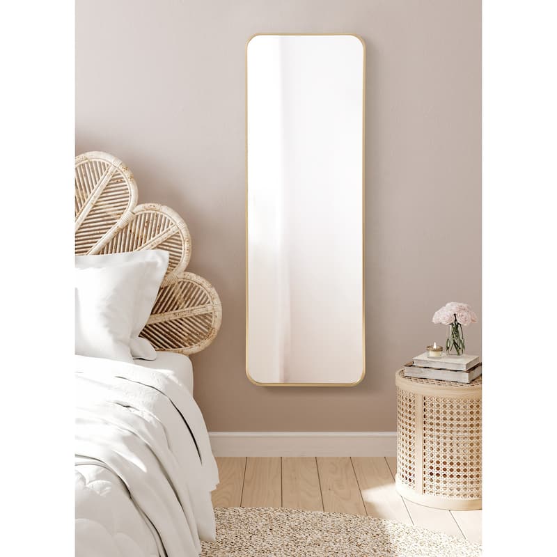 Kate and Laurel Zayda Radius Rectangle Framed Wall Mirror