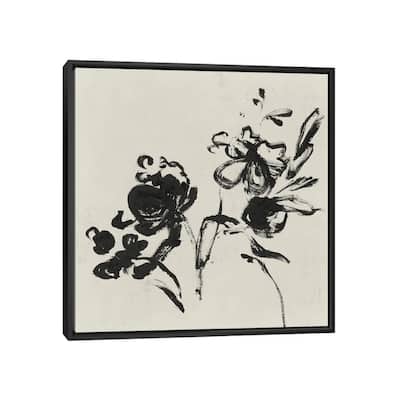iCanvas "Black Florals I" by Isabelle Z Framed Canvas Print