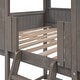 preview thumbnail 22 of 26, Full Over Full Wood Bunk Bed with Roof, Window & Guardrails - Fun Design
