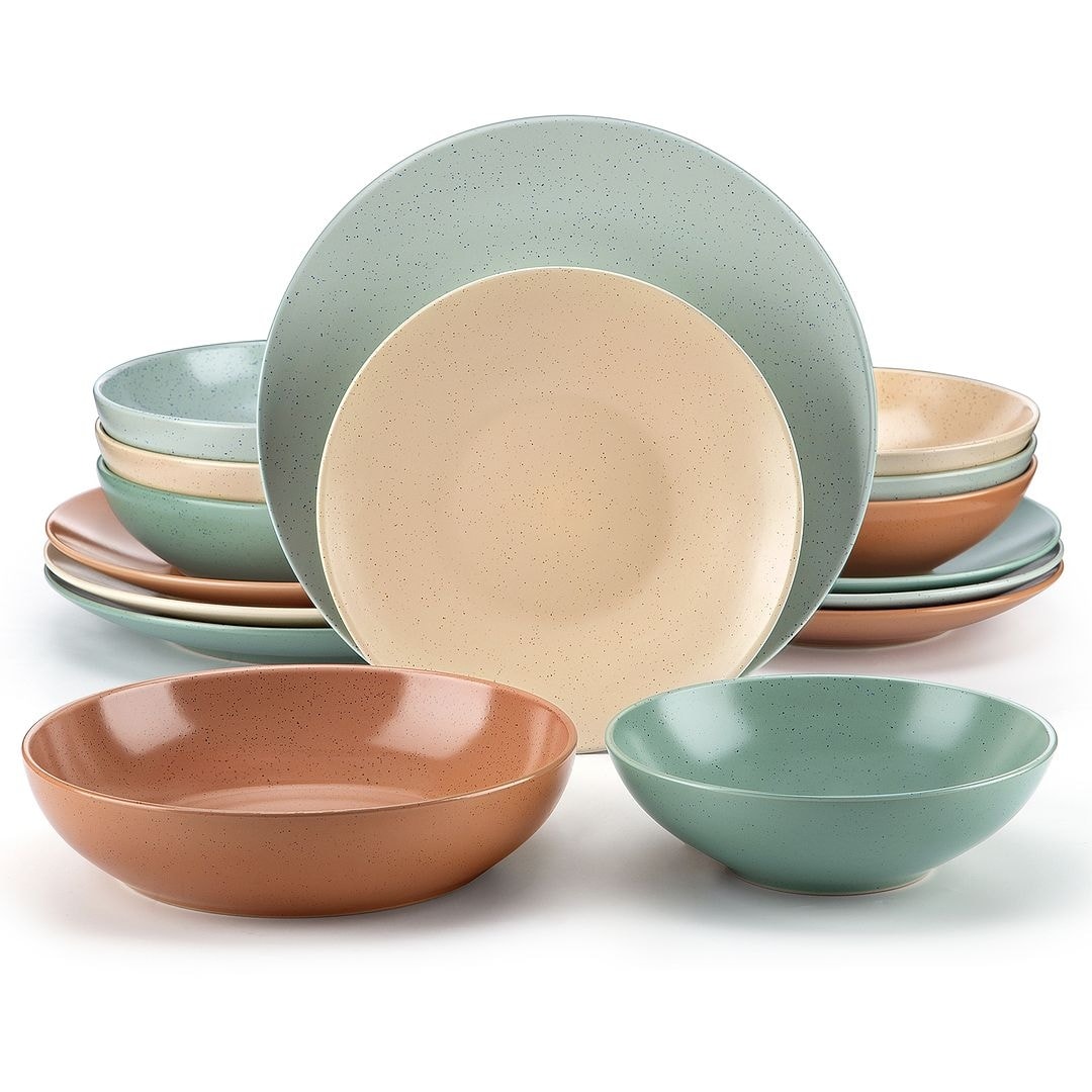 vancasso SABINE Stoneware Speckled Glaze Dinnerware Set - Bed Bath