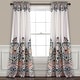preview thumbnail 22 of 20, The Curated Nomad Presidio Room Darkening Window Curtain Panel Pair 52x95 - navy/tangerine