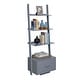 preview thumbnail 13 of 17, Copper Grove Aubrieta Ladder Bookcase with File Drawer
