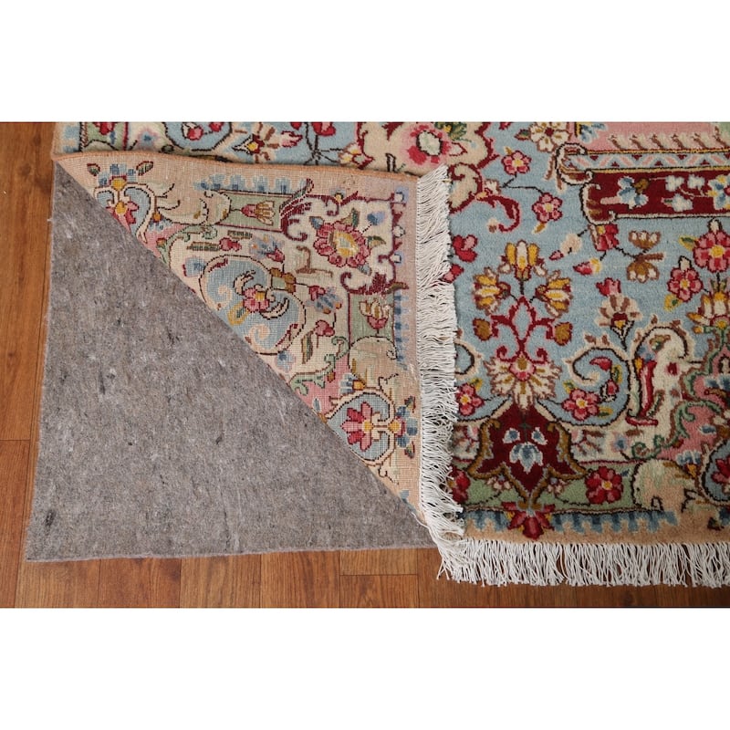 Hand-made Vintage Traditional Kerman Persian Wool Area Rug - 9'6" x 13'6"