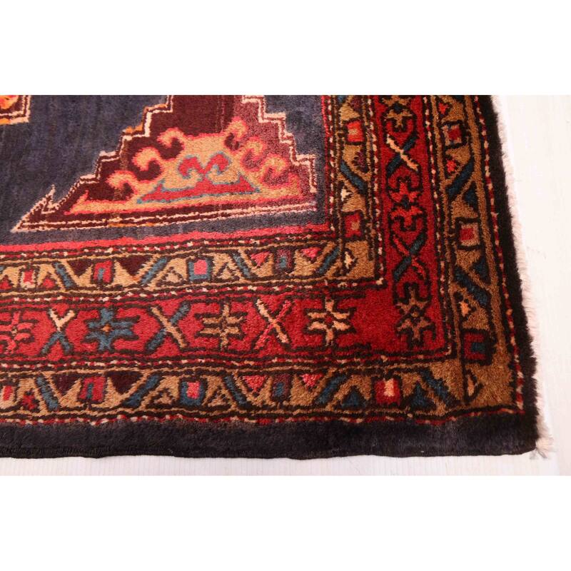 ECARPETGALLERY Hand-knotted Konya Anatolian Dark Navy Wool Rug - 4'0 x 10'4