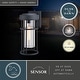 preview thumbnail 2 of 10, VAXCEL Crestline 14 in. H 1-Light Black Dusk to Dawn Sensor Outdoor Wall Sconce, Rust-Resistant Aluminum, Clear Glass Shade