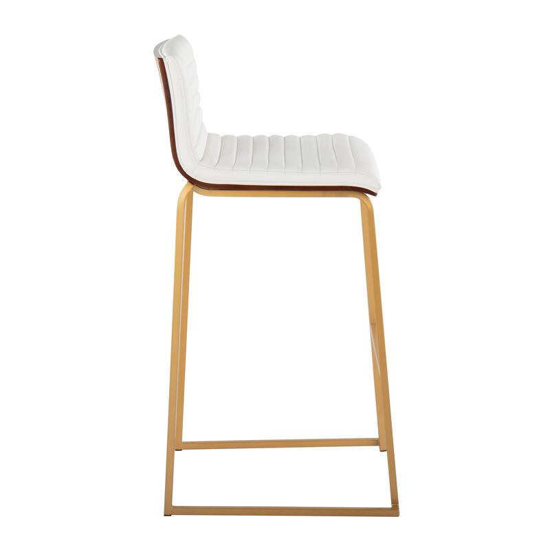 Silver Orchid Magda 30" Fixed-Height Upholstered Bar Stool (Set of 2)