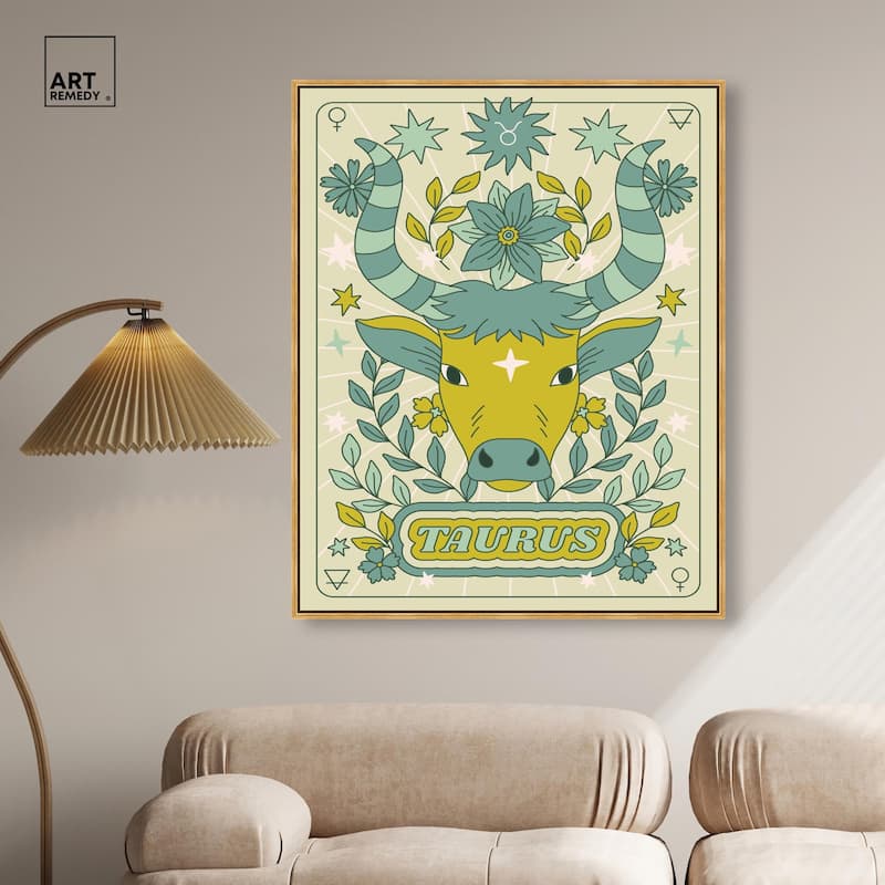 Taurus Stars Card Canvas by Art Remedy