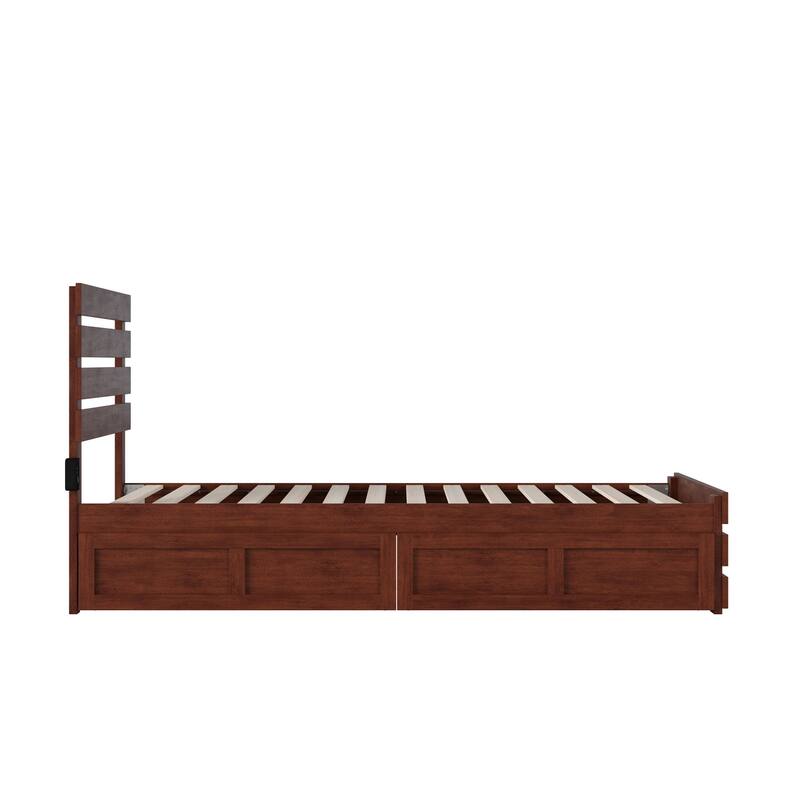 Oxford Bed with Footboard and USB Turbo Charger and 2 Storage Drawers