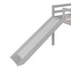 preview thumbnail 9 of 13, Gray Twin Size Solid Wood Loft Bed with Slide