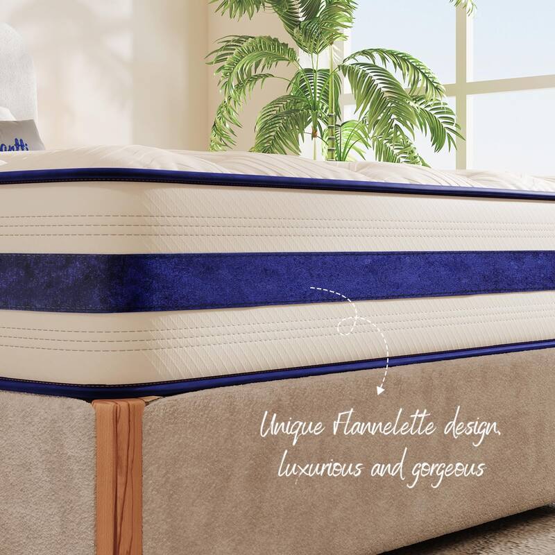 King Mattress, 12 Inch Hybrid Innerspring Mattress with Memory Foam