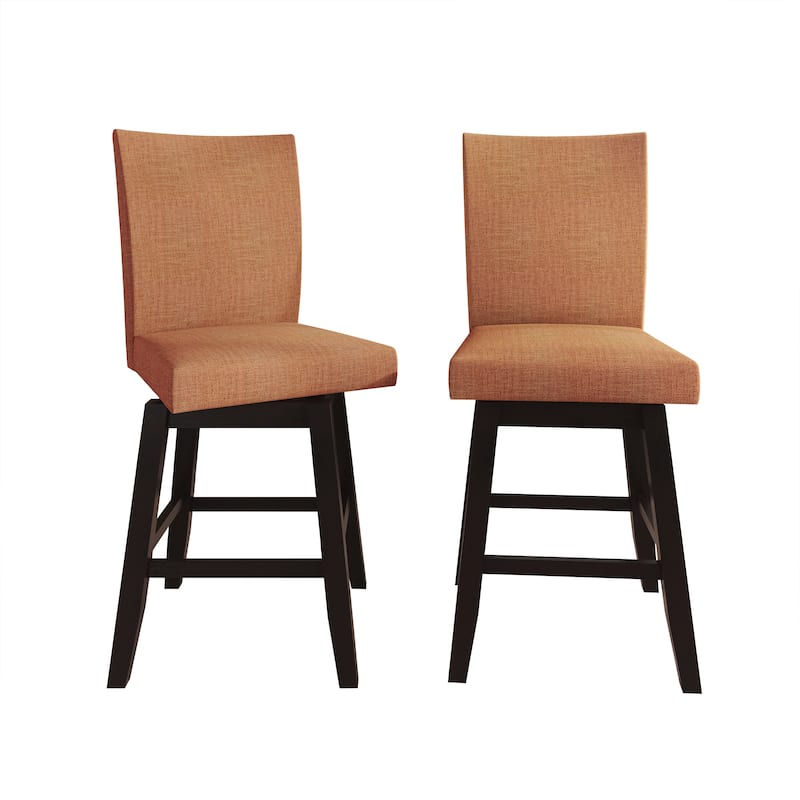 CraftPorch Minimalist Swivel Counter Chairs - Orange