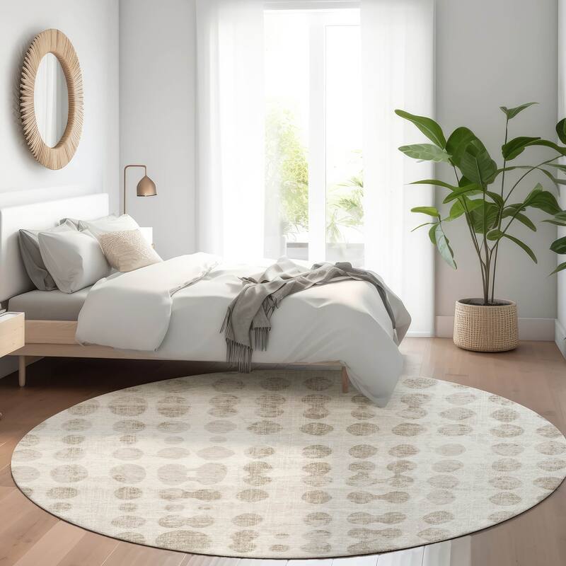Premium Washable Super Soft Modern Connect Mayfield Rug - Ivory - 8' x 8'