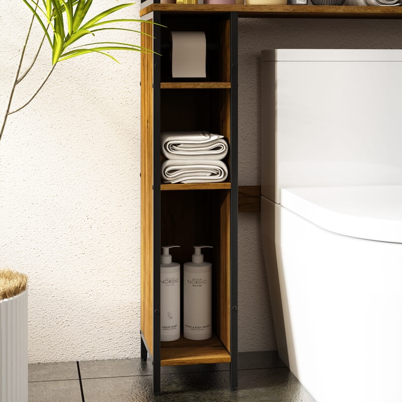 Above Toilet Storage Rack Metal Frame Bathroom Stand Space Saver Shelf