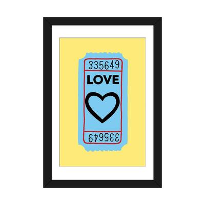 iCanvas "Love Ticket" by Jaymie Metz