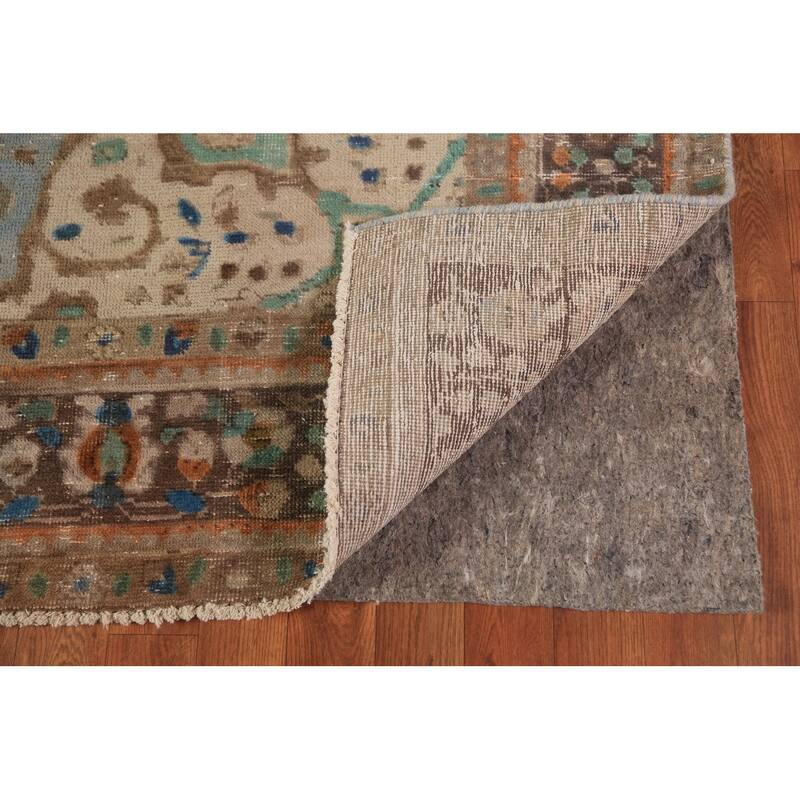 Blue Medallion Tabriz Persian Area Rug Handmade Oriental Wool Carpet - 6'5"x 9'5"